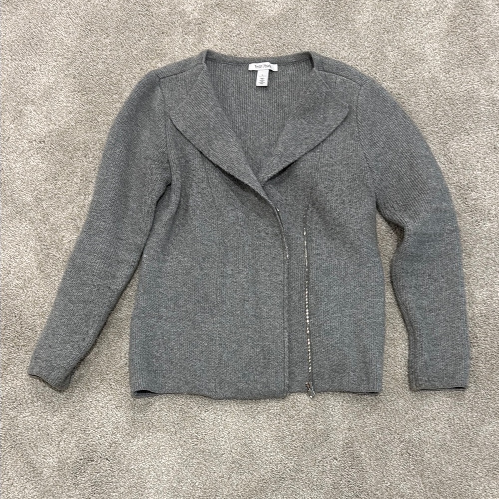 White House Black Market Gray Wrap Cardigan
